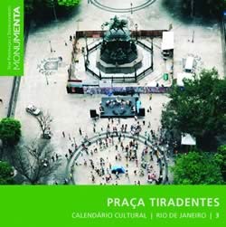 Praça Tiradentes. Calendário Cultural - Rio de Janeiro/RJ