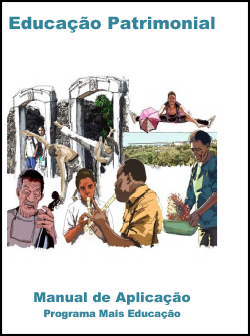 Educação Patrimonial no Programa Mais Educação - Manual de Aplicação