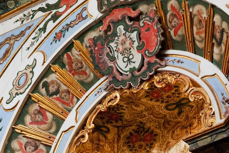 Detalhe da decoração da Igreja de Nossa Senhora do Rosário