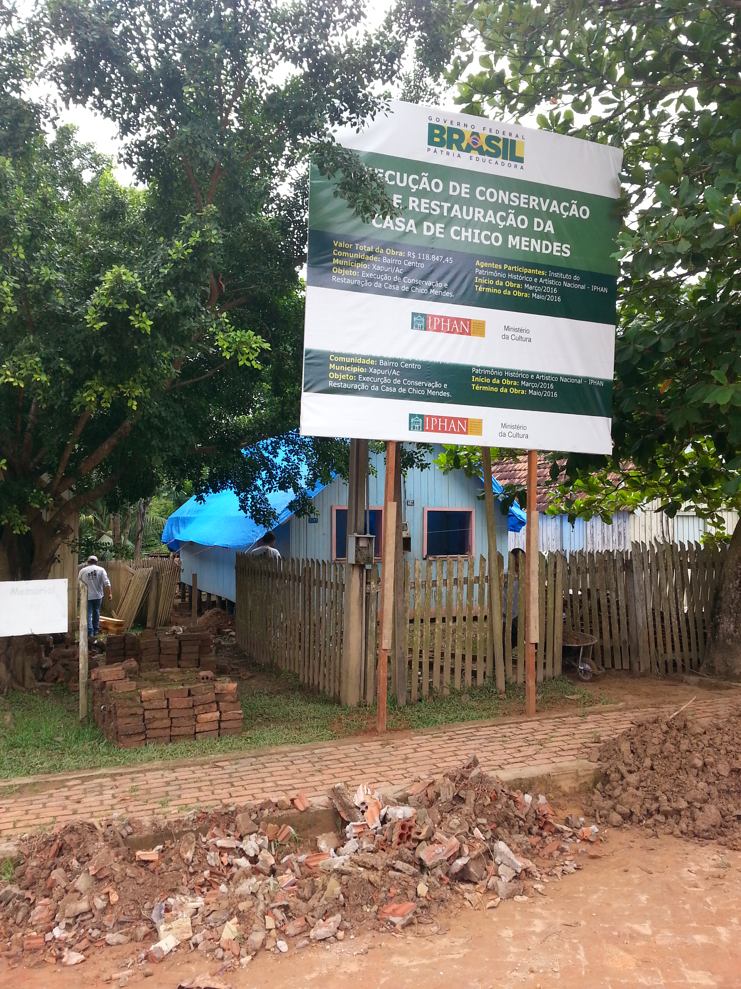 Casa de Chico Mendes fechada para obras de restauração
