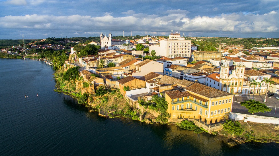 Vista da cidade de Penedo, em Alagoas