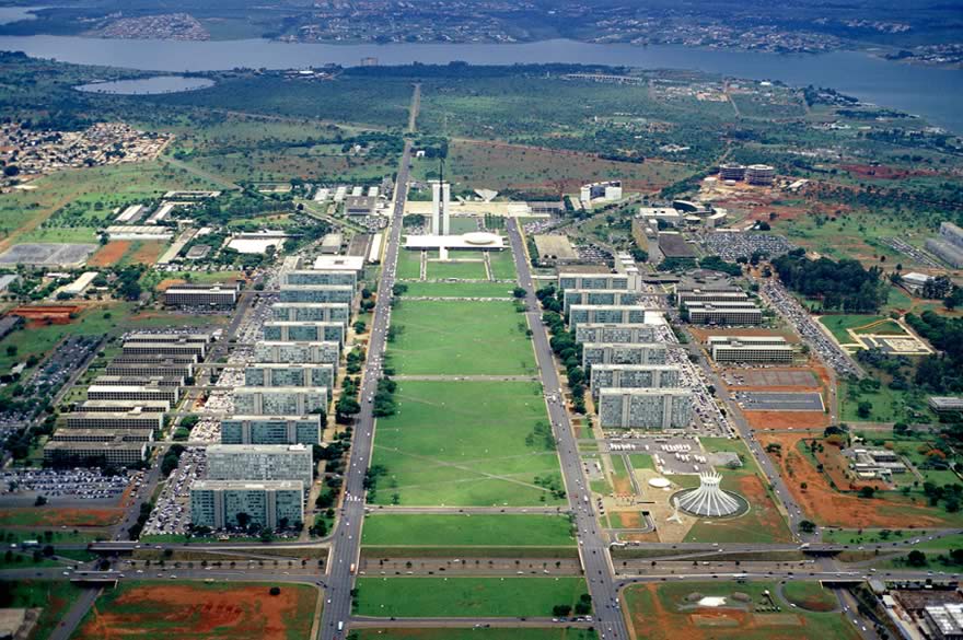 Vista aérea da Esplanada dos Ministérios