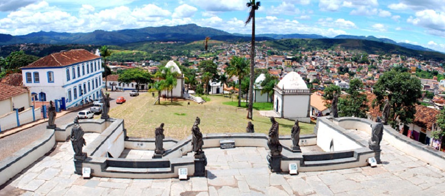 Conjunto Arquitetônico e Urbanístico de Congonhas. Vista a partir do Santuário de Bom Jesus de Matozinhos.