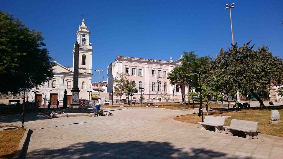 Praça da República em Corumbá (MS), recuperada pelo PAC Cidades Históricas