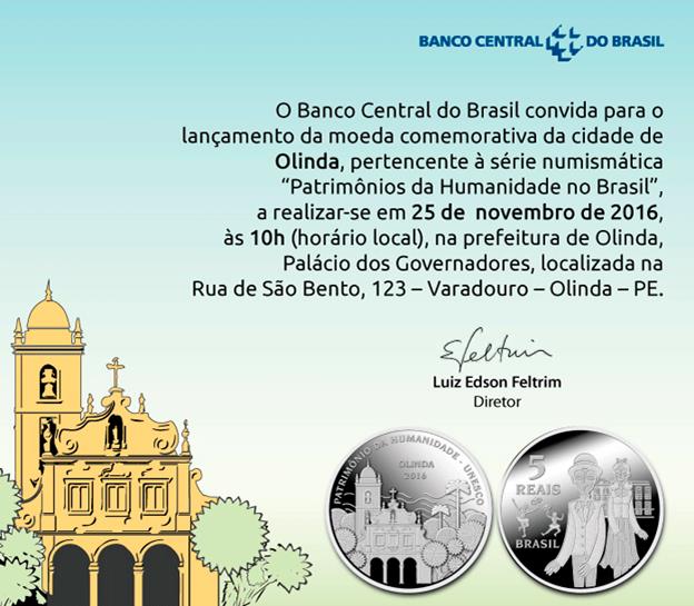 Banco Central lança moeda comemorativa a Olinda (PE), Patrimônio da Humanidade