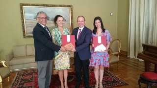 Presidente Kátia Bogéa e Superintendente do Iphan-ES são recebidas pelo Governador Paulo Hartung, no Palácio Anchieta, em Vitória (ES)