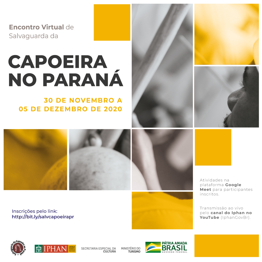 Inscrições abertas para o Encontro Virtual de Salvaguarda da Capoeira no Paraná