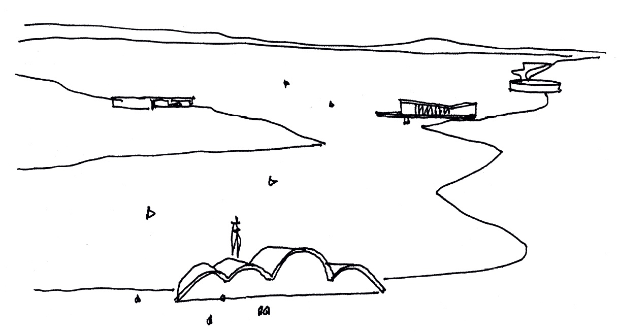 Desenho do arquiteto Oscar Niemeyer